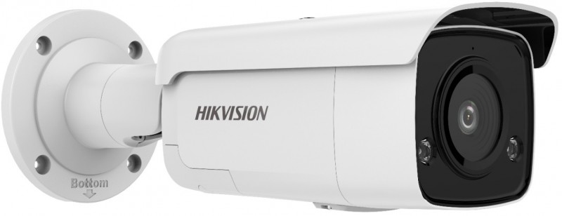 Hikvision DS-2CD2T46G2-ISU/SL (2.8mm)(C) 4 MP AcuSense WDR fix EXIR IP csőkamera; mikrofon; fény/hangriasztás; riasztás I/O; hang I/O