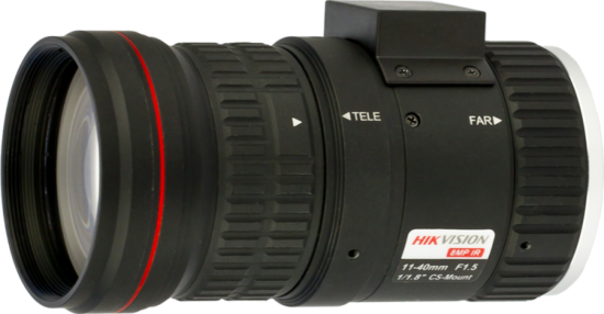 Hikvision HV1140P-8MPIR 8 MP 11-40 mm varifokális objektív; CS 1/1.8; IR-korrigált; P-írisz