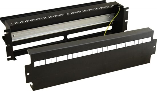 Pulsar ARADIN1 3U kismegszakító rögzítőpanel; 19 rack szekrénybe építhető; DIN sínes; 24xS